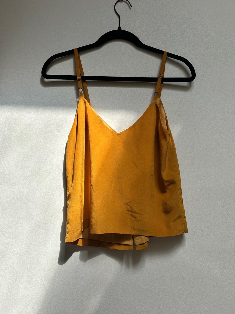 Madewell - Mustard Yellow Silk Button-Front Cami - Picture 2 of 2